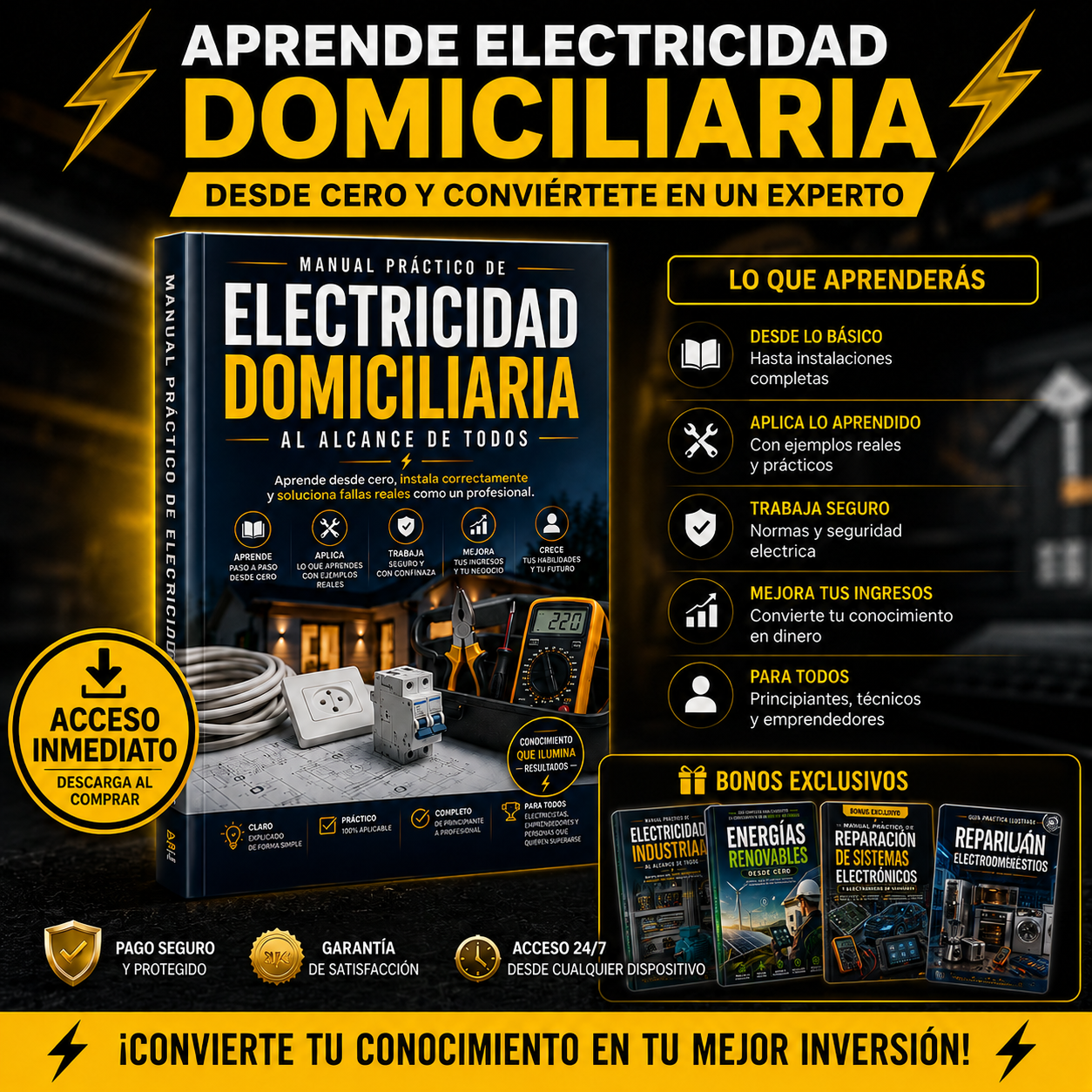 ⚡ Manual Completo de Electricidad Domiciliaria – Aprende Desde Cero